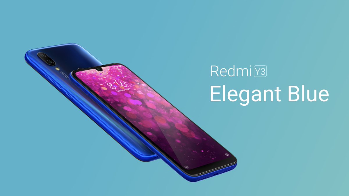 redmi y3 blue color